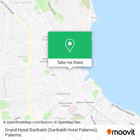 Grand Hotel Garibaldi (Garibaldi Hotel Palermo) map