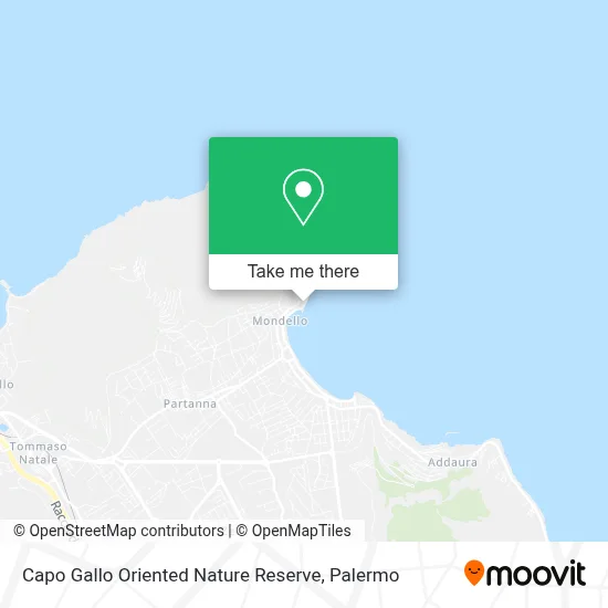 Capo Gallo Oriented Nature Reserve map
