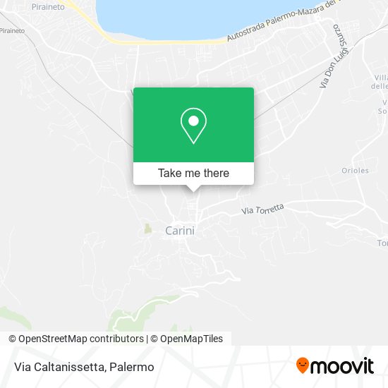 Via Caltanissetta map