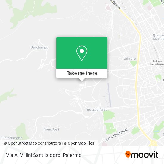 Via Ai Villini Sant Isidoro map