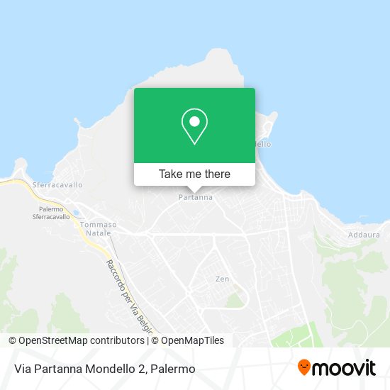 Via Partanna Mondello 2 map