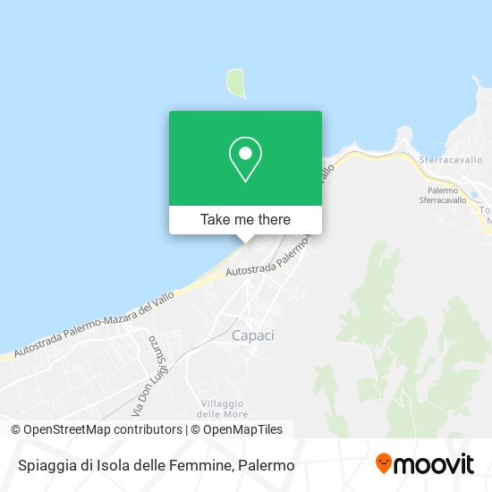 Spiaggia di Isola delle Femmine map
