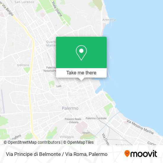 Via Principe di Belmonte / Via Roma map