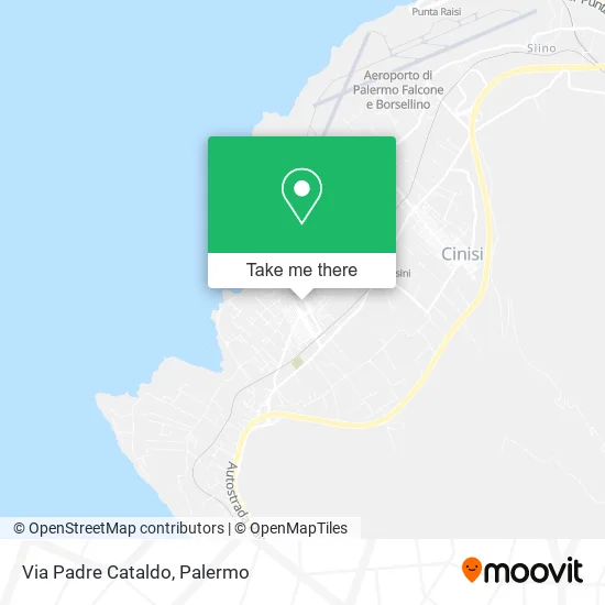 Via Padre Cataldo map