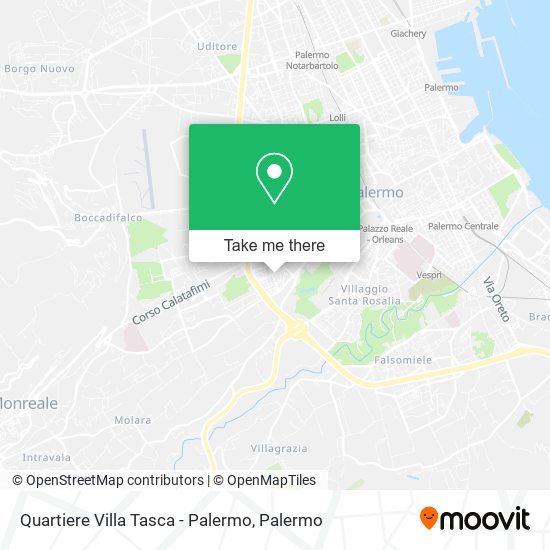 Quartiere Villa Tasca - Palermo map