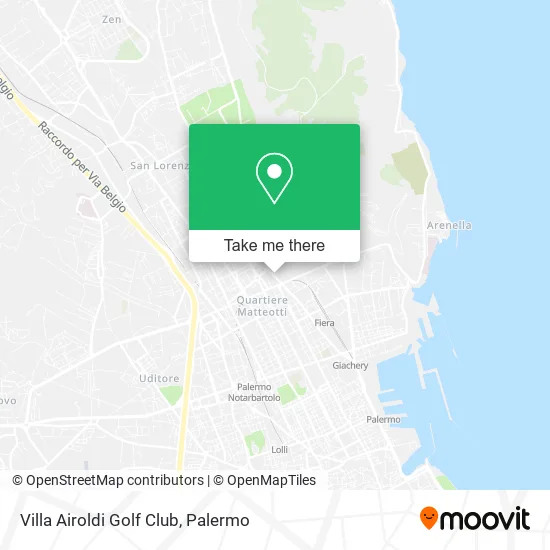 Villa Airoldi Golf Club map