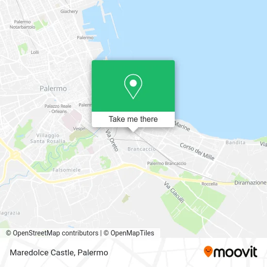 Maredolce Castle map