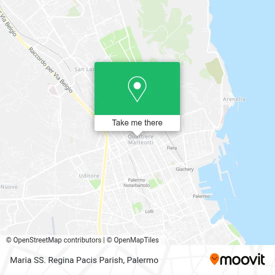 Maria SS. Regina Pacis Parish map