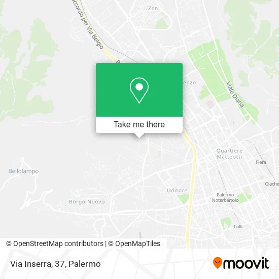 Via Inserra, 37 map