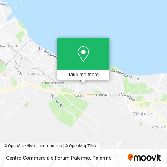 Centro Commerciale Forum Palermo map