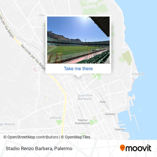 Stadio Renzo Barbera map