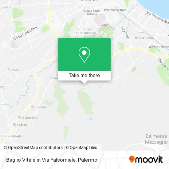 Baglio Vitale in Via Falsomiele map