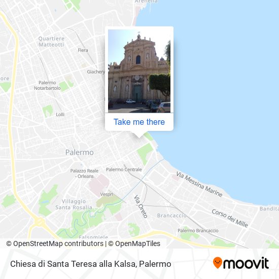 Chiesa di Santa Teresa alla Kalsa map