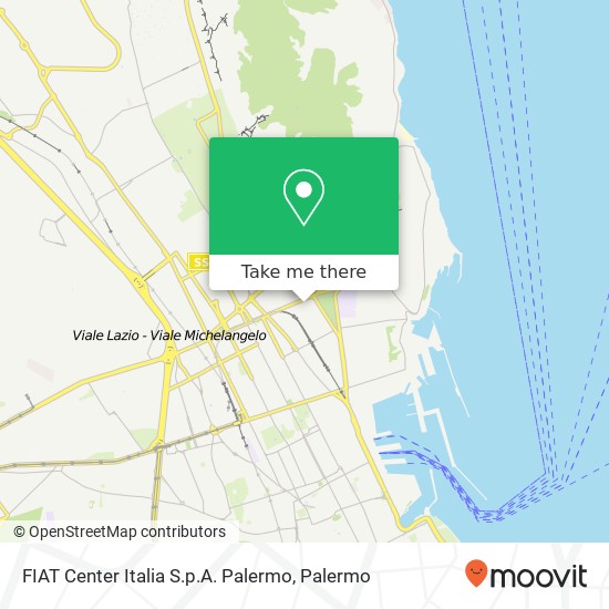 FIAT Center Italia S.p.A. Palermo map