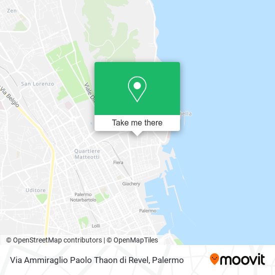 Via Ammiraglio Paolo Thaon di Revel map