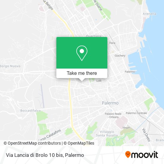 Via Lancia di Brolo 10 bis map