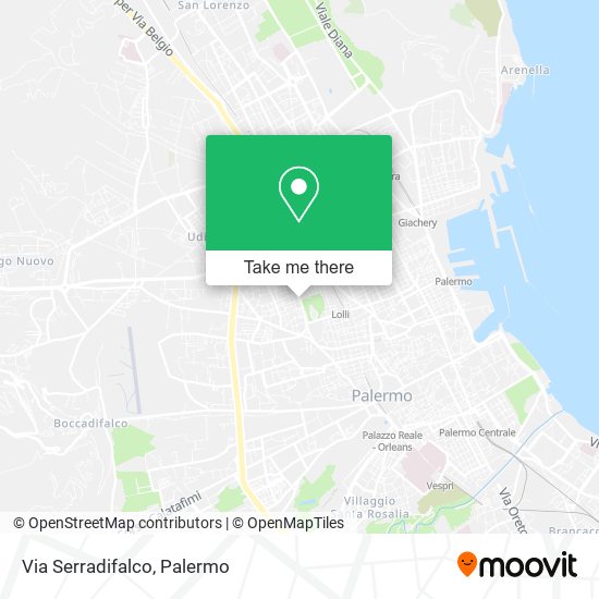 Via Serradifalco map