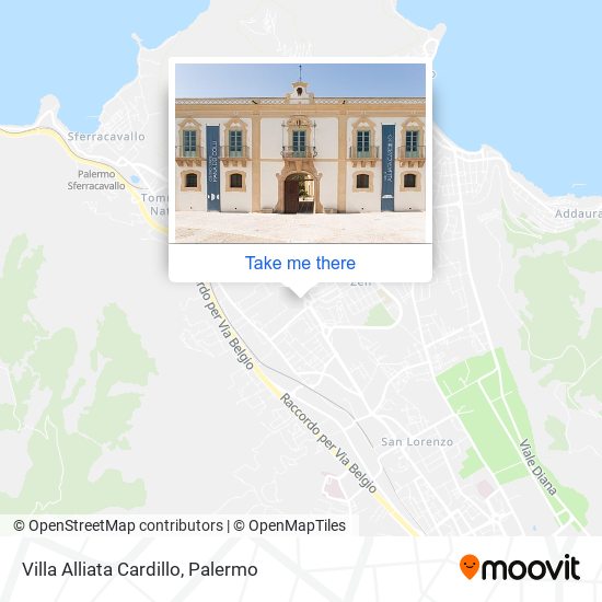 Villa Alliata Cardillo map