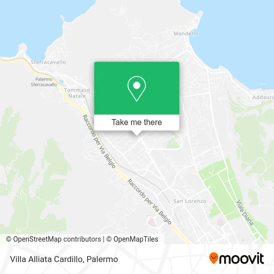Villa Alliata Cardillo map