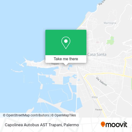 Capolinea Autobus AST Trapani map