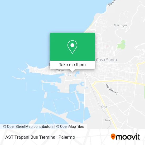 AST Trapani Bus Terminal map