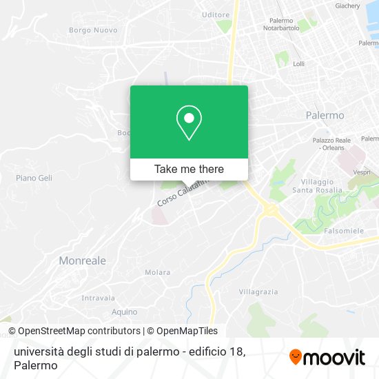 università degli studi di palermo - edificio 18 map