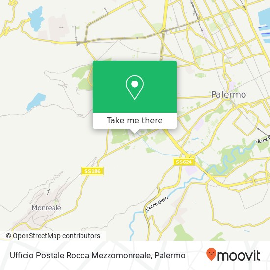 Ufficio Postale Rocca Mezzomonreale map