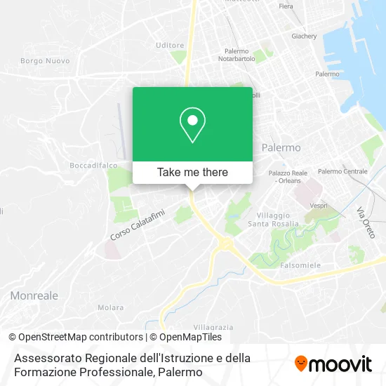 Assessorato Regionale dell'Istruzione e della Formazione Professionale map