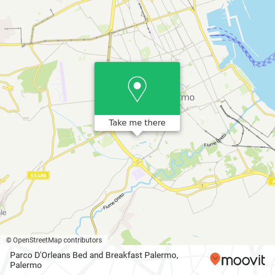 Parco D'Orleans Bed and Breakfast Palermo map