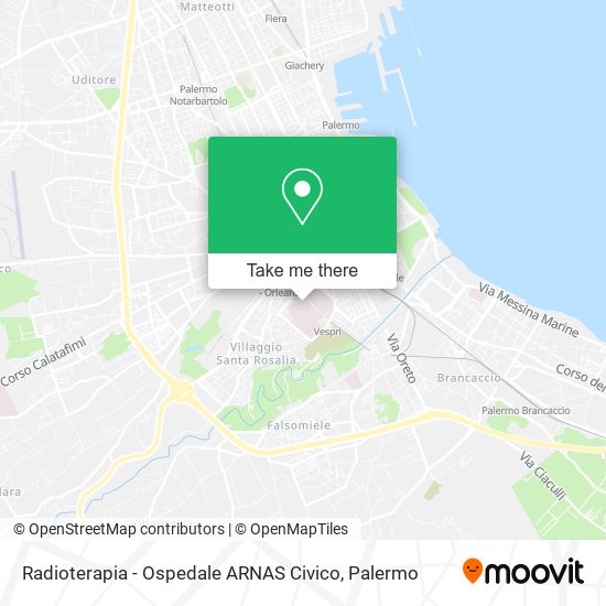 Radioterapia - Ospedale ARNAS Civico map