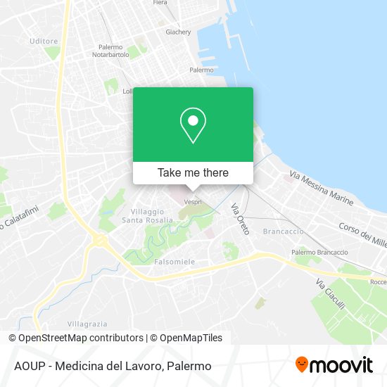 AOUP - Medicina del Lavoro map