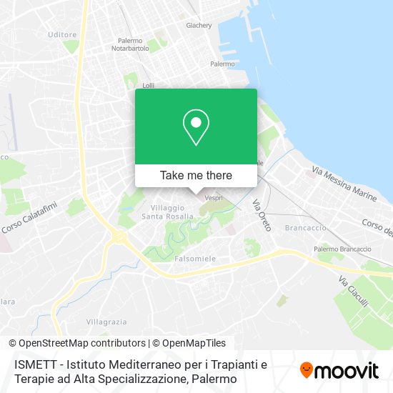 ISMETT - Istituto Mediterraneo per i Trapianti e Terapie ad Alta Specializzazione map