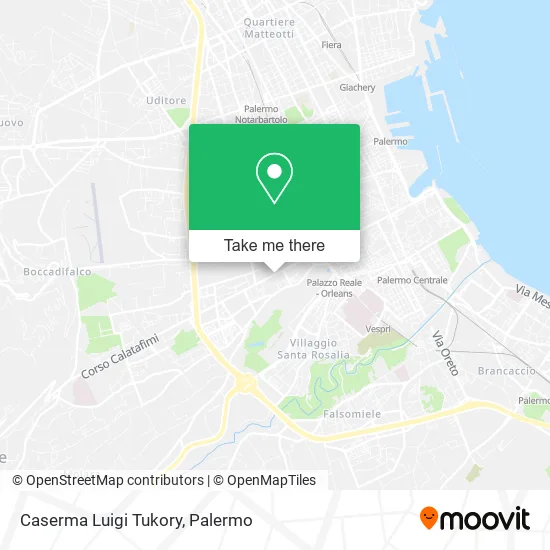 Caserma Luigi Tukory map