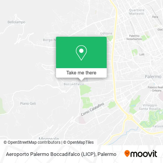 Aeroporto Palermo Boccadifalco (LICP) map