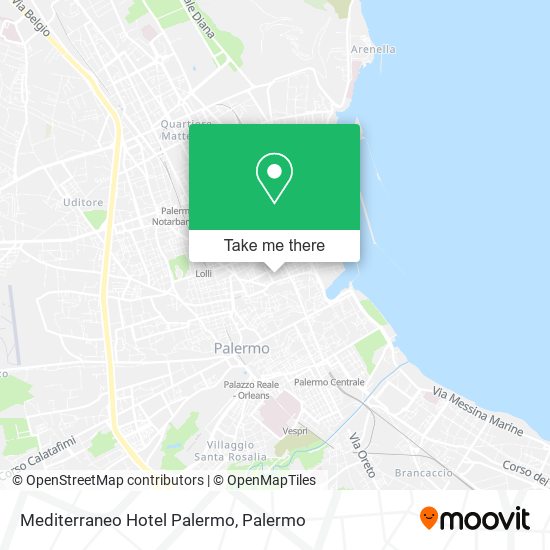 Mediterraneo Hotel Palermo map