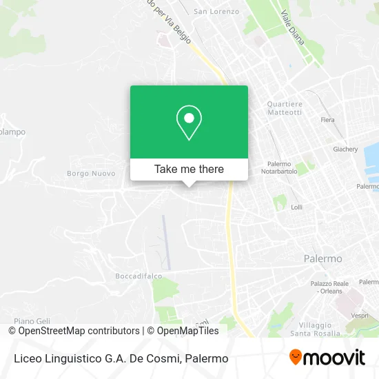 G.A. De Cosmi Linguistic High School map