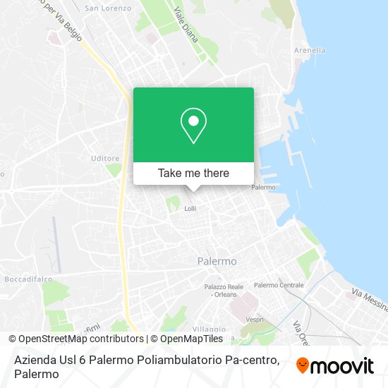 Azienda Usl 6 Palermo Poliambulatorio Pa-centro map