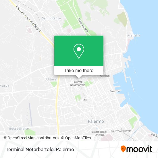Terminal Notarbartolo map