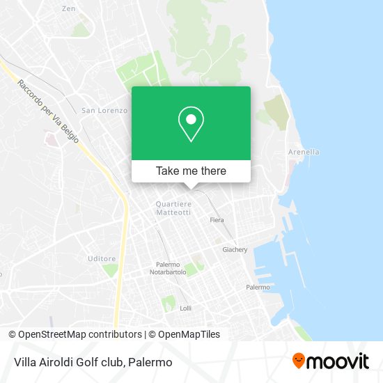 Villa Airoldi Golf club map