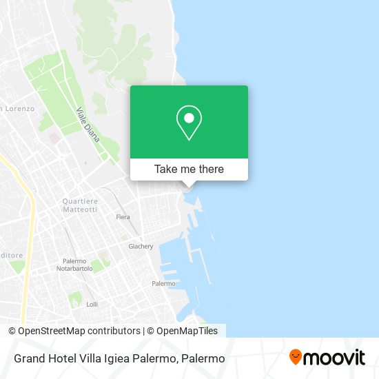 Grand Hotel Villa Igiea Palermo map