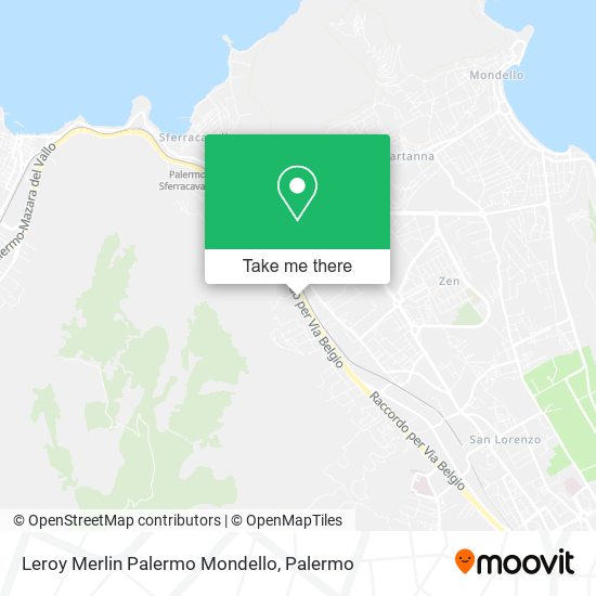 Leroy Merlin Palermo Mondello map