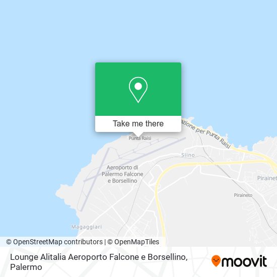 Lounge Alitalia Aeroporto Falcone e Borsellino map