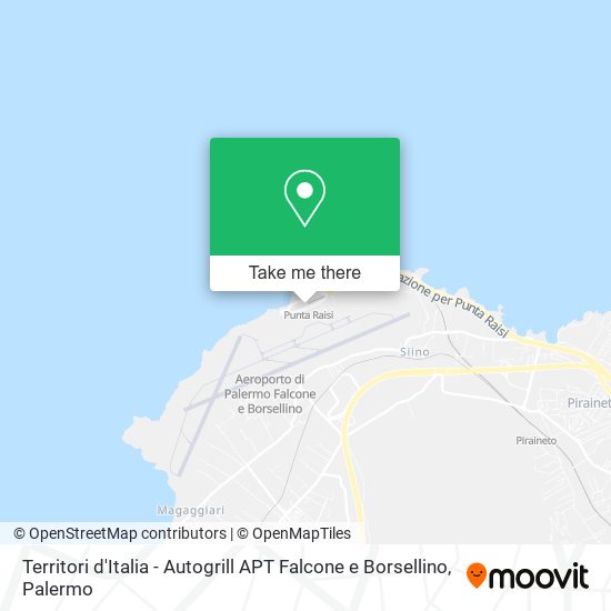 Territori d'Italia - Autogrill APT Falcone e Borsellino map