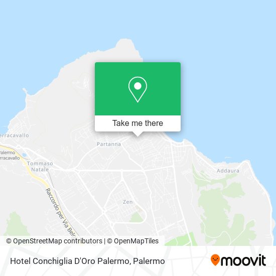 Hotel Conchiglia D'Oro Palermo map