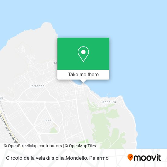 Circolo della vela di sicilia,Mondello map