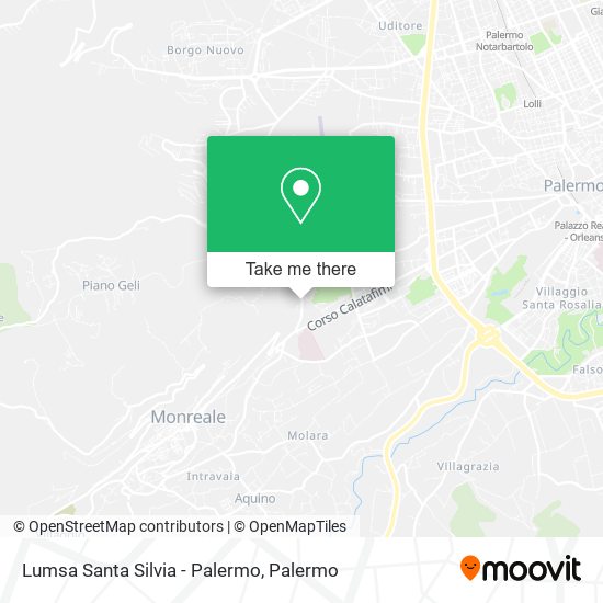 Lumsa Santa Silvia - Palermo map