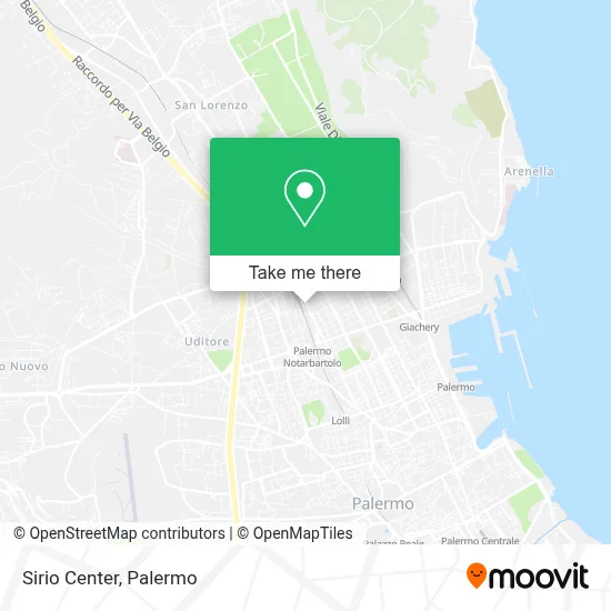 Sirio Center map