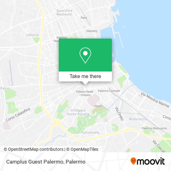 Camplus Guest Palermo map