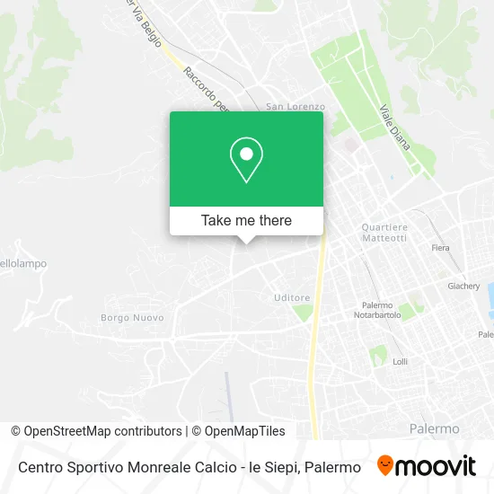 Monreale Calcio Sports Center - Le Siepi map
