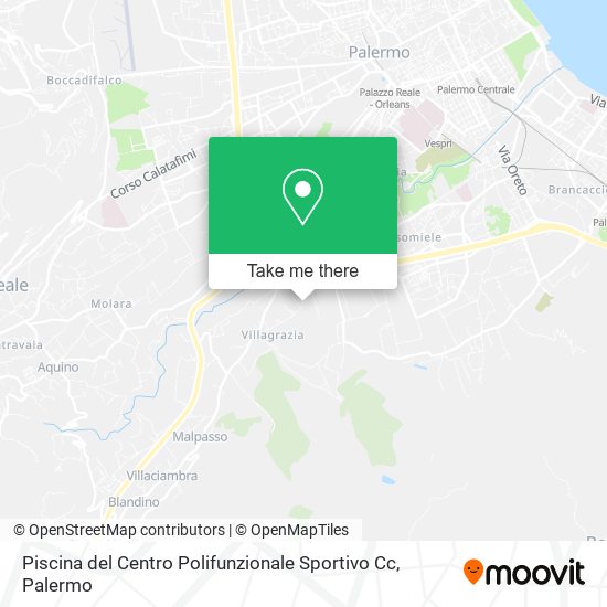 Piscina del Centro Polifunzionale Sportivo Cc map